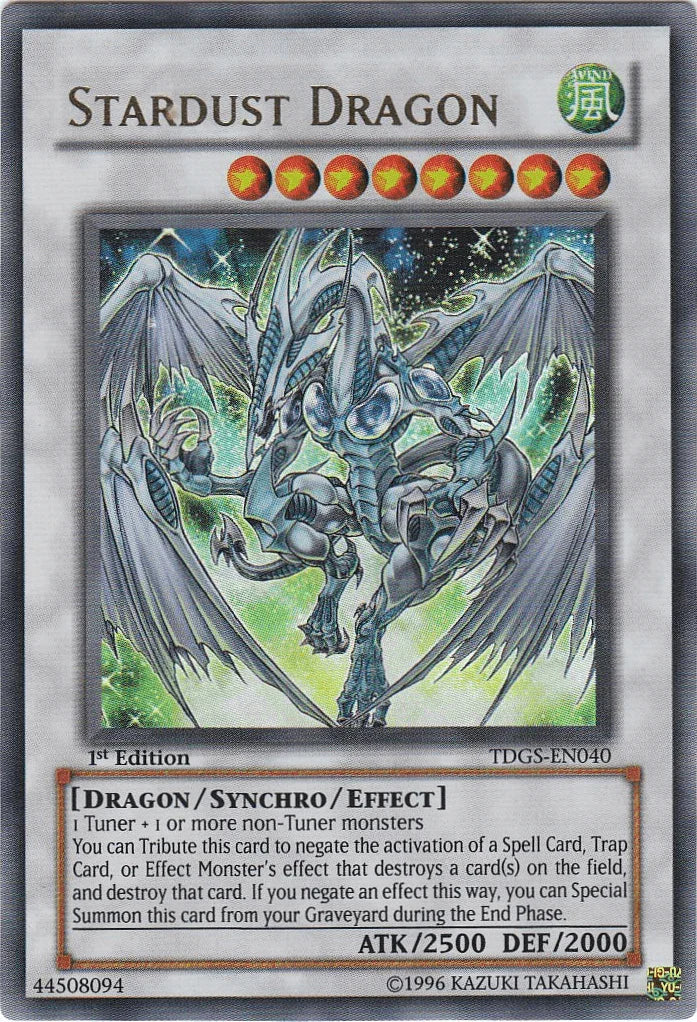 1st Edition, Dragon, Synchro/Effect Monster, The Duelist Genesis, Ultra Rare, Unlimited, Wind Stardust Dragon [TDGS-EN040] Ultra Rare - Trading Card World
