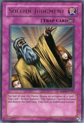 Counter Trap, Metal Raiders, Trap, Ultra Rare, Unlimited Solemn Judgment [MRD-EN127] Ultra Rare - Trading Card World