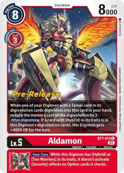 BT7-014, Digimon, Hybrid, Next Adventure Pre-Release Cards, Red, Uncommon, Variable, Wizard Aldamon [BT7-014] [Next Adventure Pre-Release Cards] - Trading Card World