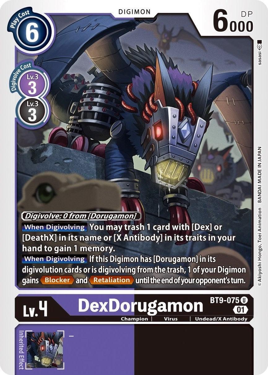 BT9-075, Champion, Digimon, Purple/Black, Uncommon, Undead/X Antibody, Virus, X Record DexDorugamon [BT9-075] [X Record] - Trading Card World