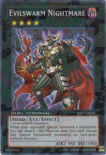 Dark, Duel Terminal 7, Fiend, Limited, Super Rare, Xyz/Effect Monster Evilswarm Nightmare [DT07-EN039] Super Rare - Trading Card World