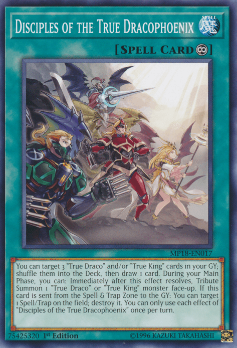 1st Edition, 2018 Mega-Tins Mega Pack, Common, Continuous Spell, Spell Disciples of the True Dracophoenix [MP18-EN017] Common - Trading Card World