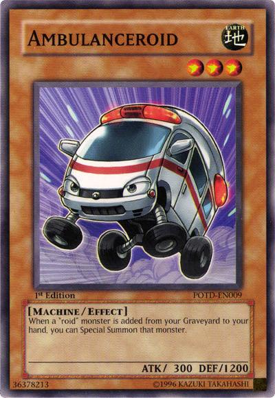1st Edition, Common, Earth, Effect Monster, Machine, Power of the Duelist, Unlimited Ambulanceroid [POTD-EN009] Common - Trading Card World