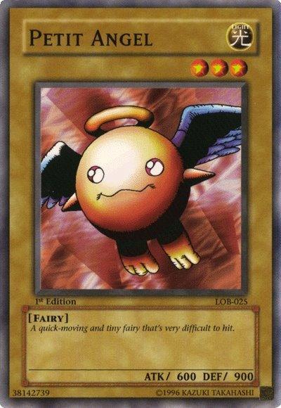 1st Edition, Common, Fairy, Light, Normal Monster, The Legend of Blue Eyes White Dragon, Unlimited Petit Angel [LOB-025] Common - Trading Card World
