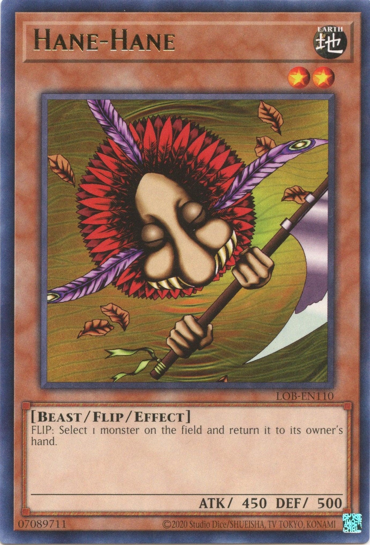 Beast, Earth, Effect Monster, Legend of Blue Eyes White Dragon (25th Anniversary Edition), Rare, Unlimited Hane-Hane (25th Anniversary) [LOB-EN110] Rare - Trading Card World