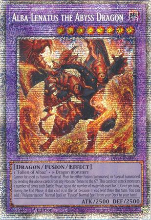 1st Edition, Dark, Dimension Force, Dragon, Fusion/Effect Monster, Starlight Rare Alba-Lenatus the Abyss Dragon [DIFO-EN035] Starlight Rare - Trading Card World