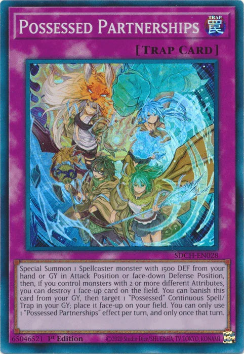1st Edition, Normal Trap, Structure Deck: Spirit Charmers, Super Rare, Trap Possessed Partnerships [SDCH-EN028] Super Rare - Trading Card World