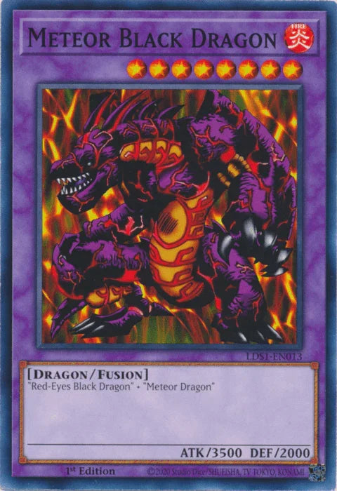 1st Edition, Common, Dragon, Fire, Fusion Monster, Legendary Duelists: Season 1 Meteor Black Dragon [LDS1-EN013] Common - Trading Card World