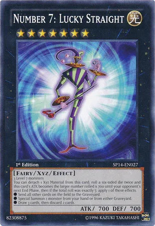1st Edition, Common, Fairy, Light, Star Pack 2014, Xyz/Effect Monster Number 7: Lucky Straight [SP14-EN027] Common - Trading Card World