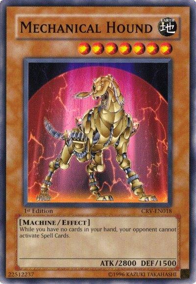 1st Edition, Common, Cybernetic Revolution, Earth, Effect Monster, Machine, Unlimited Mechanical Hound [CRV-EN018] Common - Trading Card World