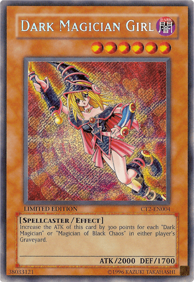 2005 Collectors Tin, Dark, Effect Monster, Limited, Secret Rare, Spellcaster Dark Magician Girl [CT2-EN004] Secret Rare - Trading Card World