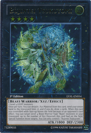 1st Edition, Beast-Warrior, Legacy of the Valiant, Light, Ultimate Rare, Unlimited, Xyz/Effect Monster Bujintei Tsukuyomi [LVAL-EN054] Ultimate Rare - Trading Card World