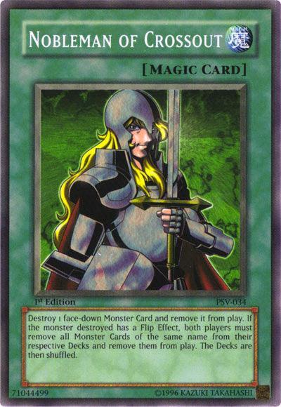 1st Edition, Normal Spell, Pharaoh's Servant, Spell, Super Rare, Unlimited Nobleman of Crossout [PSV-034] Super Rare - Trading Card World
