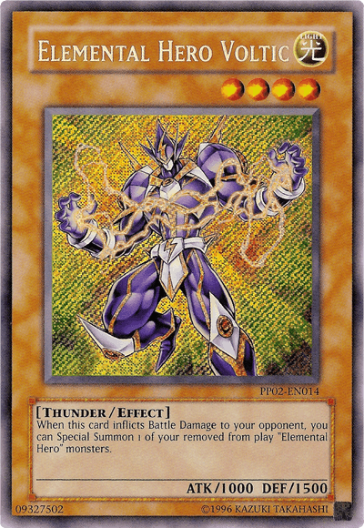 Effect Monster, Light, Premium Pack 2, Secret Rare, Thunder, Unlimited Elemental Hero Voltic [PP02-EN014] Secret Rare - Trading Card World