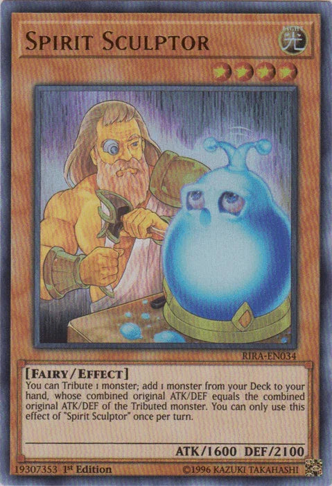 1st Edition, Effect Monster, Fairy, Light, Rising Rampage, Ultra Rare, Unlimited Spirit Sculptor [RIRA-EN034] Ultra Rare - Trading Card World