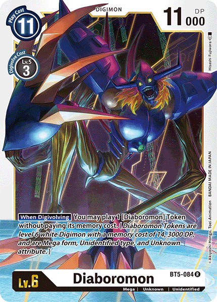 Battle of Omni, BT5-084, Digimon, Mega, Rare, Unidentified, Unknown, White Diaboromon [BT5-084] [Battle of Omni] - Trading Card World