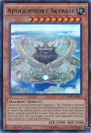 1st Edition, Earth, Effect Monster, Machine, Secrets of Eternity, Ultra Rare, Unlimited Apoqliphort Skybase [SECE-EN023] Ultra Rare - Trading Card World
