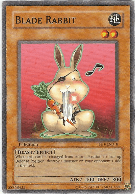 1st Edition, Beast, Common, Earth, Effect Monster, Flaming Eternity, Unlimited Blade Rabbit [FET-EN018] Common - Trading Card World
