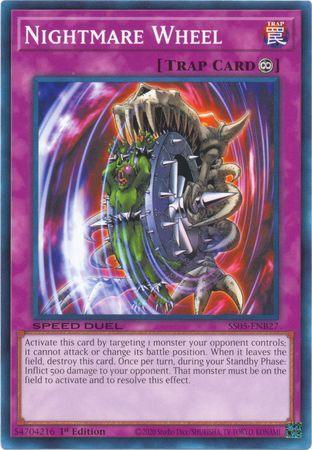 1st Edition, Common, Continuous Trap, Speed Duel: Twisted Nightmares, Trap Nightmare Wheel [SS05-ENB27] Common - Trading Card World