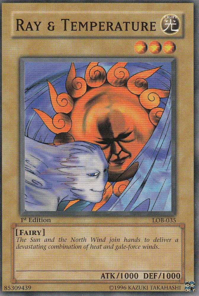 1st Edition, Common, Fairy, Light, Normal Monster, The Legend of Blue Eyes White Dragon, Unlimited Ray & Temperature [LOB-035] Common - Trading Card World
