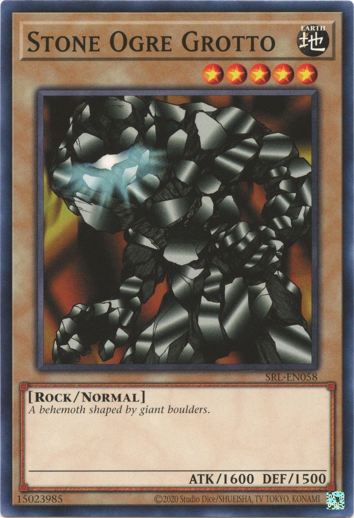 Common, Earth, Normal Monster, Rock, Spell Ruler (25th Anniversary Edition), Unlimited Stone Ogre Grotto (25th Anniversary) [SRL-EN058] Common - Trading Card World