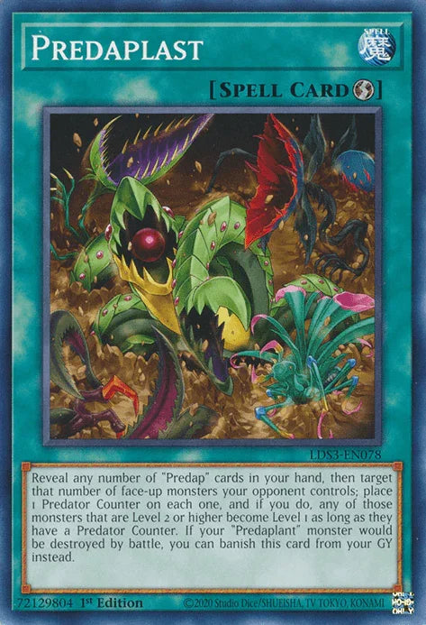 1st Edition, Common, Legendary Duelists: Season 3, Quick-Play Spell, Spell Predaplast [LDS3-EN078] Common - Trading Card World