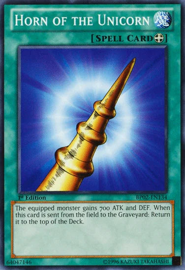 1st Edition, Battle Pack 2: War of the Giants, Equip Spell, Mosaic Rare, Spell, Unlimited Horn of the Unicorn [BP02-EN134] Mosaic Rare - Trading Card World