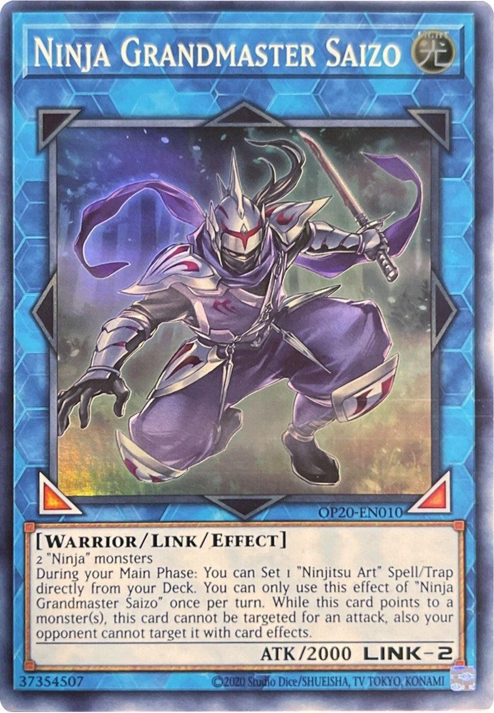 Light, Link/Effect Monster, OTS Tournament Pack 20, Super Rare, Unlimited, Warrior Ninja Grandmaster Saizo [OP20-EN010] Super Rare - Trading Card World