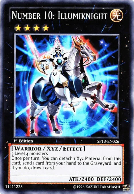 1st Edition, Common, Light, Star Pack 2013, Unlimited, Warrior, Xyz/Effect Monster Number 10: Illumiknight [SP13-EN026] Common - Trading Card World