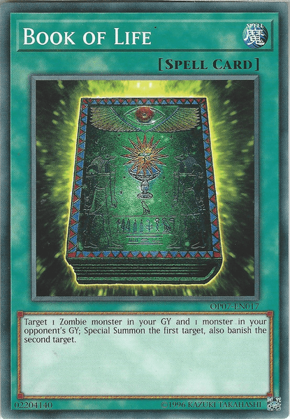 Common, Normal Spell, OTS Tournament Pack 7, Spell, Unlimited Book of Life [OP07-EN017] Common - Trading Card World