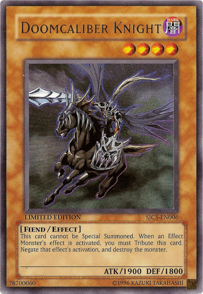 Dark, Effect Monster, Fiend, Limited, Shonen Jump Championship Series Prize Cards, Ultra Rare Doomcaliber Knight [SJCS-EN006] Ultra Rare - Trading Card World