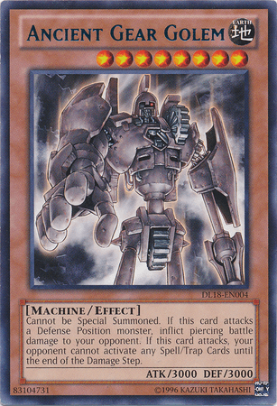 Duelist League Promo, Earth, Effect Monster, Machine, Rare, Unlimited Ancient Gear Golem (Blue) [DL18-EN004] Rare - Trading Card World