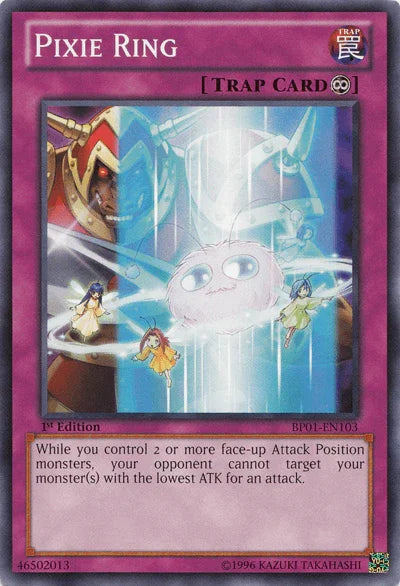 1st Edition, Battle Pack: Epic Dawn, Common, Continuous Trap, Trap, Unlimited Pixie Ring [BP01-EN103] Common - Trading Card World