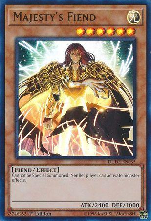 1st Edition, Duel Devastator, Effect Monster, Fiend, Light, Ultra Rare Majesty's Fiend [DUDE-EN035] Ultra Rare - Trading Card World