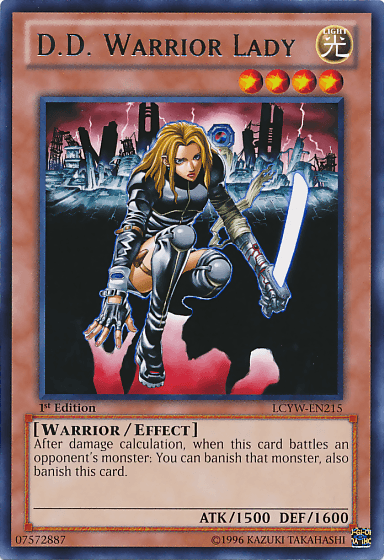 1st Edition, Effect Monster, Legendary Collection 3: Yugi's World, Light, Rare, Unlimited, Warrior D.D. Warrior Lady [LCYW-EN215] Rare - Trading Card World