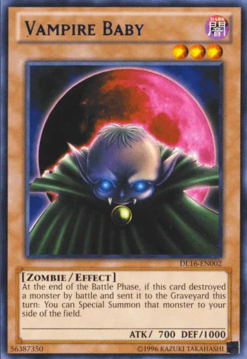 Dark, Duelist League Promo, Effect Monster, Rare, Unlimited, Zombie Vampire Baby (Blue) [DL16-EN002] Rare - Trading Card World