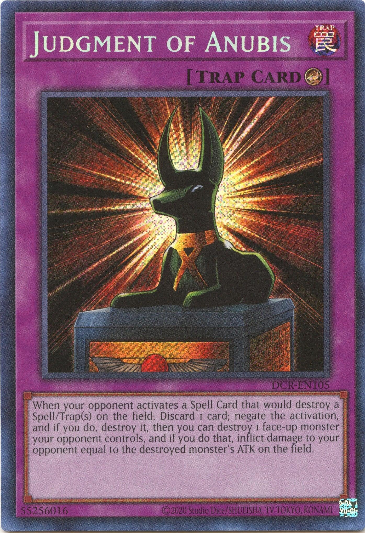 Counter Trap, Dark Crisis (25th Anniversary Edition), Secret Rare, Trap, Unlimited Judgment of Anubis (25th Anniversary) [DCR-EN105] Secret Rare - Trading Card World