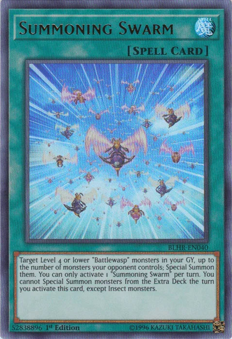 1st Edition, Battles of Legend: Hero's Revenge, Normal Spell, Spell, Ultra Rare Summoning Swarm [BLHR-EN040] Ultra Rare - Trading Card World