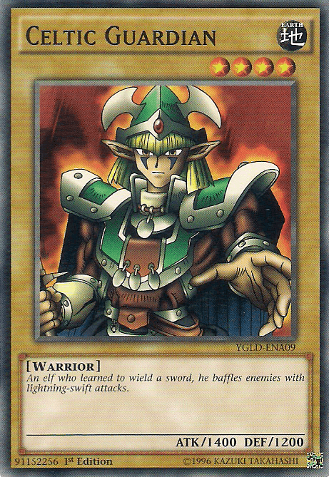 1st Edition, Common, Earth, King of Games: Yugi's Legendary Decks, Normal Monster, Unlimited, Warrior Celtic Guardian [YGLD-ENA09] Common - Trading Card World