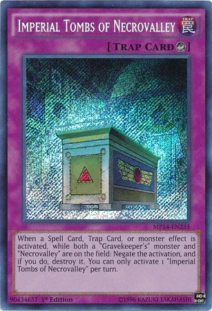1st Edition, 2014 Mega-Tins Mega Pack, Counter Trap, Secret Rare, Trap Imperial Tombs of Necrovalley [MP14-EN235] Secret Rare - Trading Card World