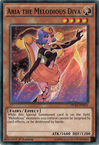 1st Edition, Common, Duelist Alliance, Effect Monster, Fairy, Light, Unlimited Aria the Melodious Diva [DUEA-EN014] Common - Trading Card World