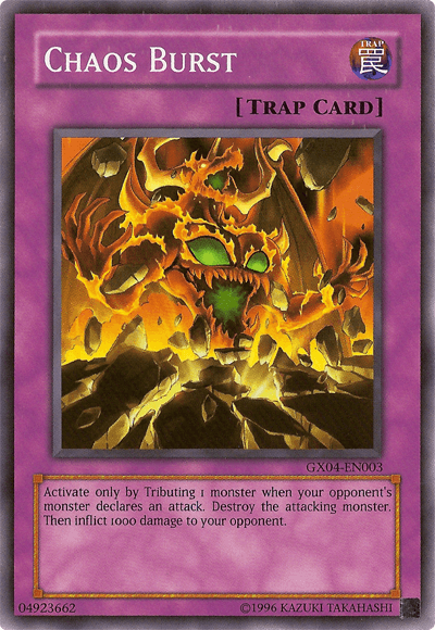 Normal Trap, Super Rare, Trap, Unlimited, Video Game Promotional Cards Chaos Burst (GX Tag Force 2) [GX04-EN003] Super Rare - Trading Card World