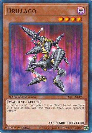 1st Edition, Common, Dark, Effect Monster, Machine, Speed Duel: Twisted Nightmares Drillago [SS05-ENB19] Common - Trading Card World