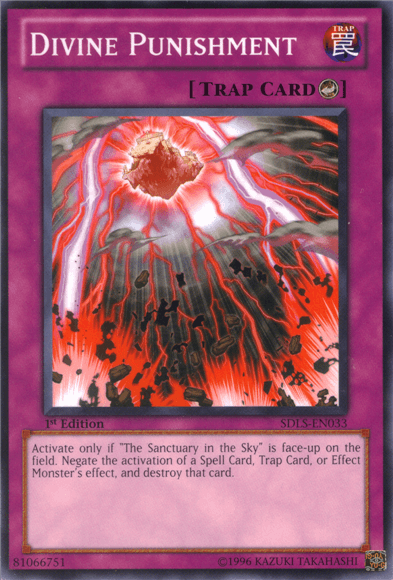 1st Edition, Common, Counter Trap, Structure Deck: Lost Sanctuary, Trap Divine Punishment [SDLS-EN033] Common - Trading Card World