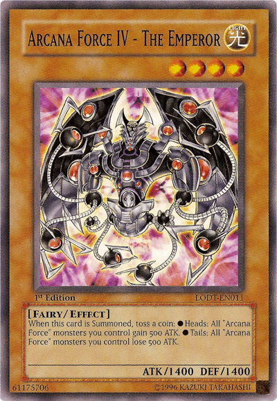 1st Edition, Common, Effect Monster, Fairy, Light, Light of Destruction, Unlimited Arcana Force IV - The Emperor [LODT-EN011] Common - Trading Card World