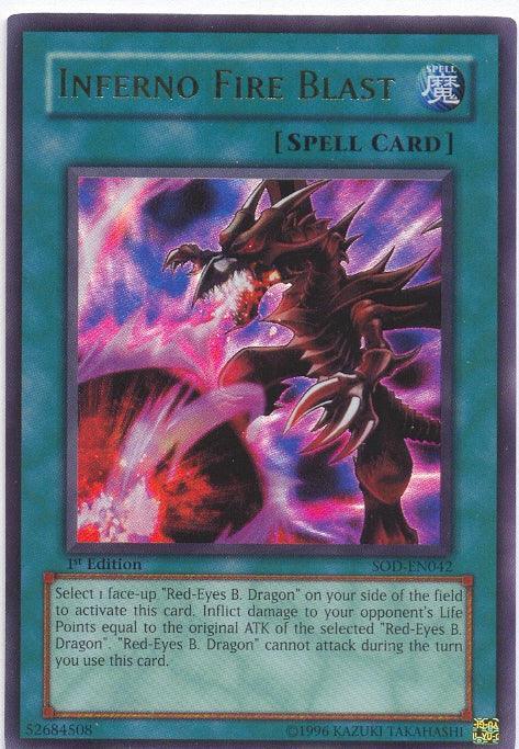 1st Edition, Normal Spell, Soul of the Duelist, Spell, Ultra Rare, Unlimited Inferno Fire Blast [SOD-EN042] Ultra Rare - Trading Card World