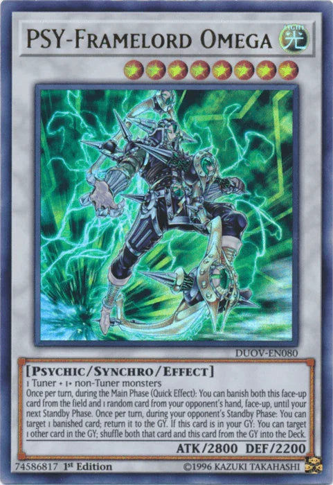 1st Edition, Duel Overload, Light, Psychic, Synchro/Effect Monster, Ultra Rare PSY-Framelord Omega [DUOV-EN080] Ultra Rare - Trading Card World