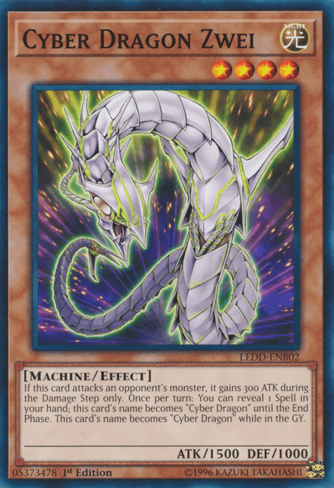 1st Edition, Common, Effect Monster, Legendary Dragon Decks, Light, Machine Cyber Dragon Zwei [LEDD-ENB02] Common - Trading Card World