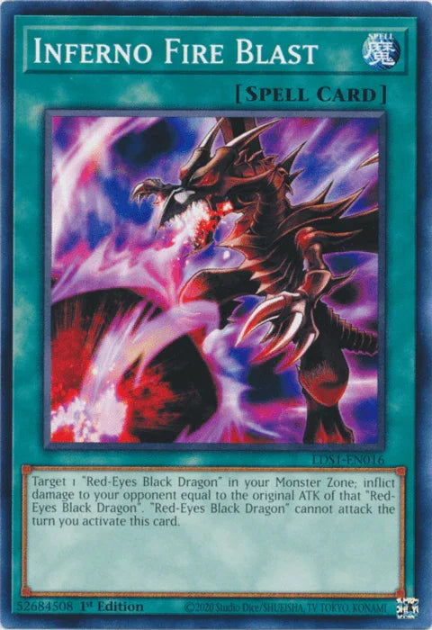 1st Edition, Common, Legendary Duelists: Season 1, Normal Spell, Spell Inferno Fire Blast [LDS1-EN016] Common - Trading Card World