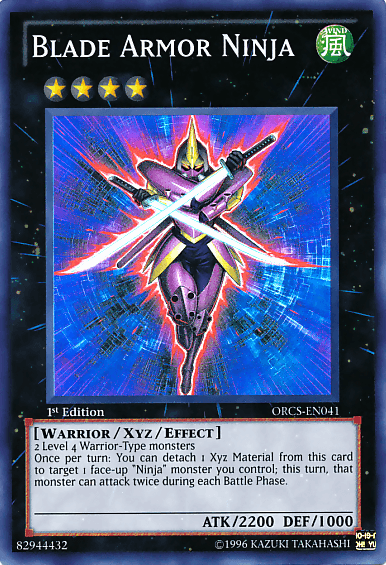 1st Edition, Order of Chaos, Super Rare, Unlimited, Warrior, Wind, Xyz/Effect Monster Blade Armor Ninja [ORCS-EN041] Super Rare - Trading Card World